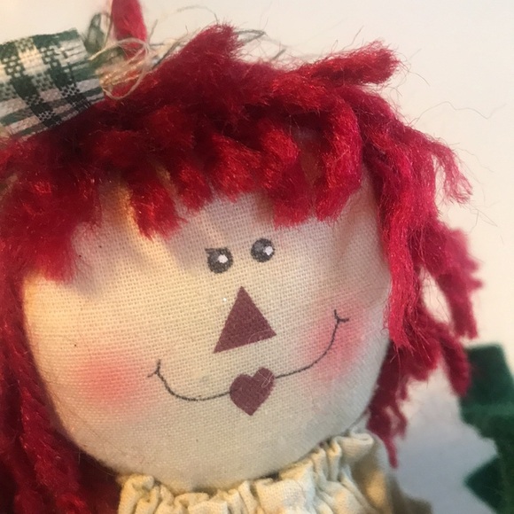 Vintage raggedy Ann and ginger bread man plush dolls country Christmas decor - Picture 9 of 11